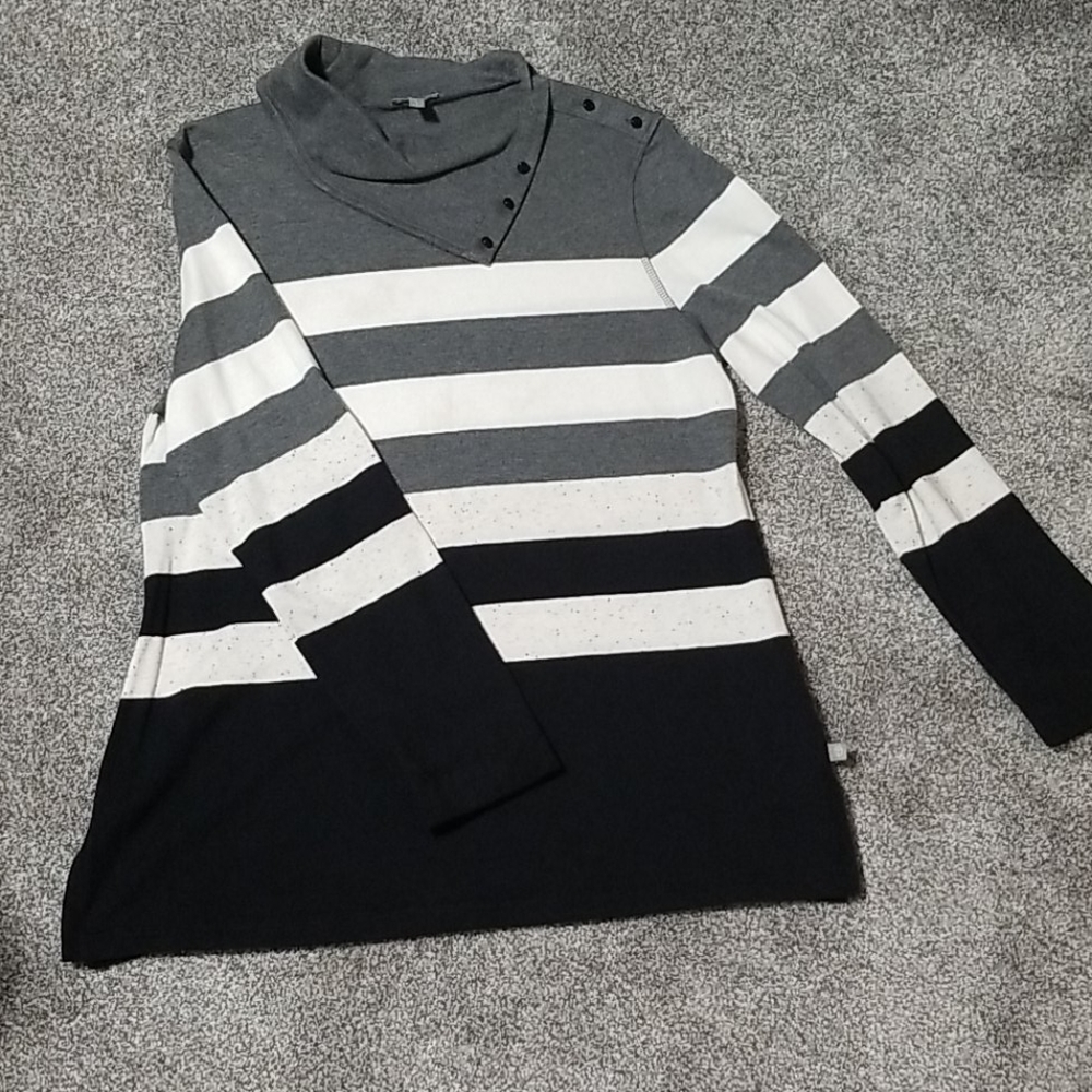 Button collar Talbots top